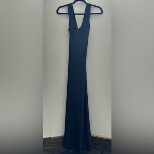 Calvin Klein Sleek Black Evening Gown